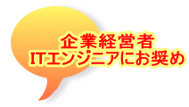 企業経営者 ITエンジニアにお奨め